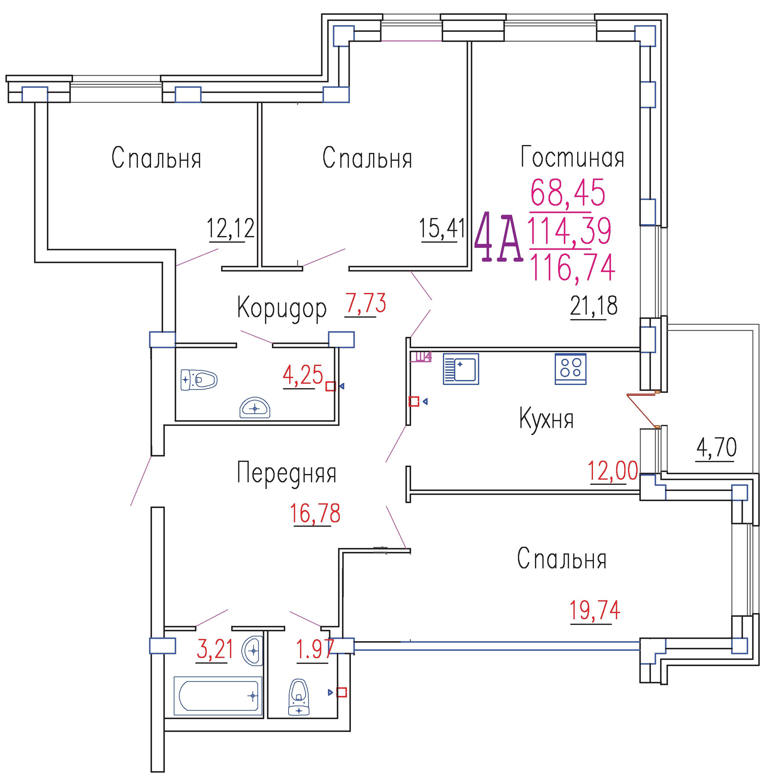 Как на плане квартиры обозначают несущие стены